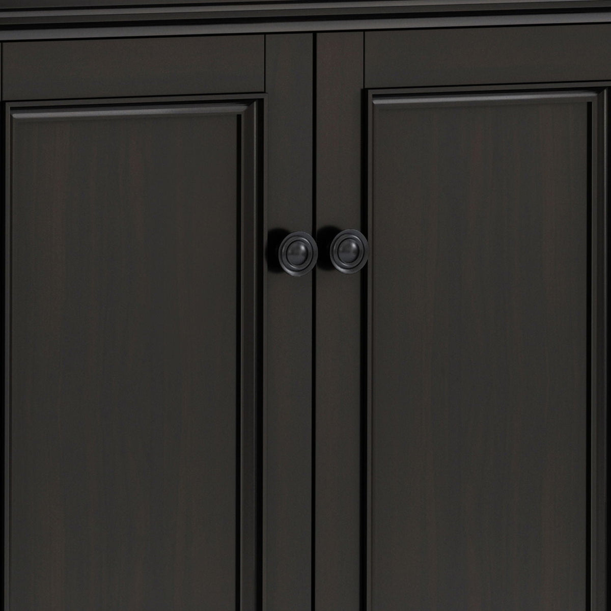 Amherst 4 Door Storage Cabinet with Adjustable Shelves - Dark Brown, Light Brown, Black, White, photo 30 of 40