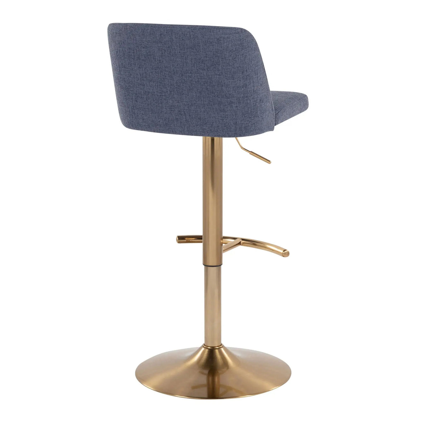 Toriano - Contemporary Adjustable Barstool With Swivel With Rounded T Footrest (Set of 2) by HouseOfZazla