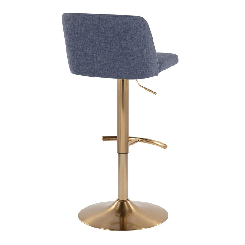 Toriano - Contemporary Adjustable Barstool With Swivel With Rounded T Footrest (Set of 2) by Unique Piece Furniture