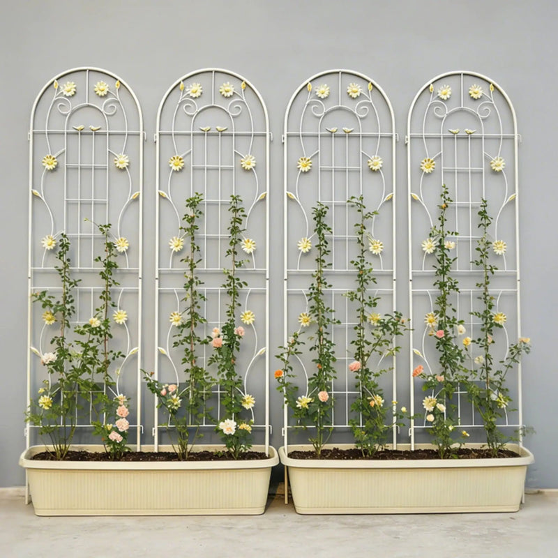 Metal Garden Trellis Rustproof Trellis For Climbing Plant Outdoor Flower Support by Unique Piece Furniture