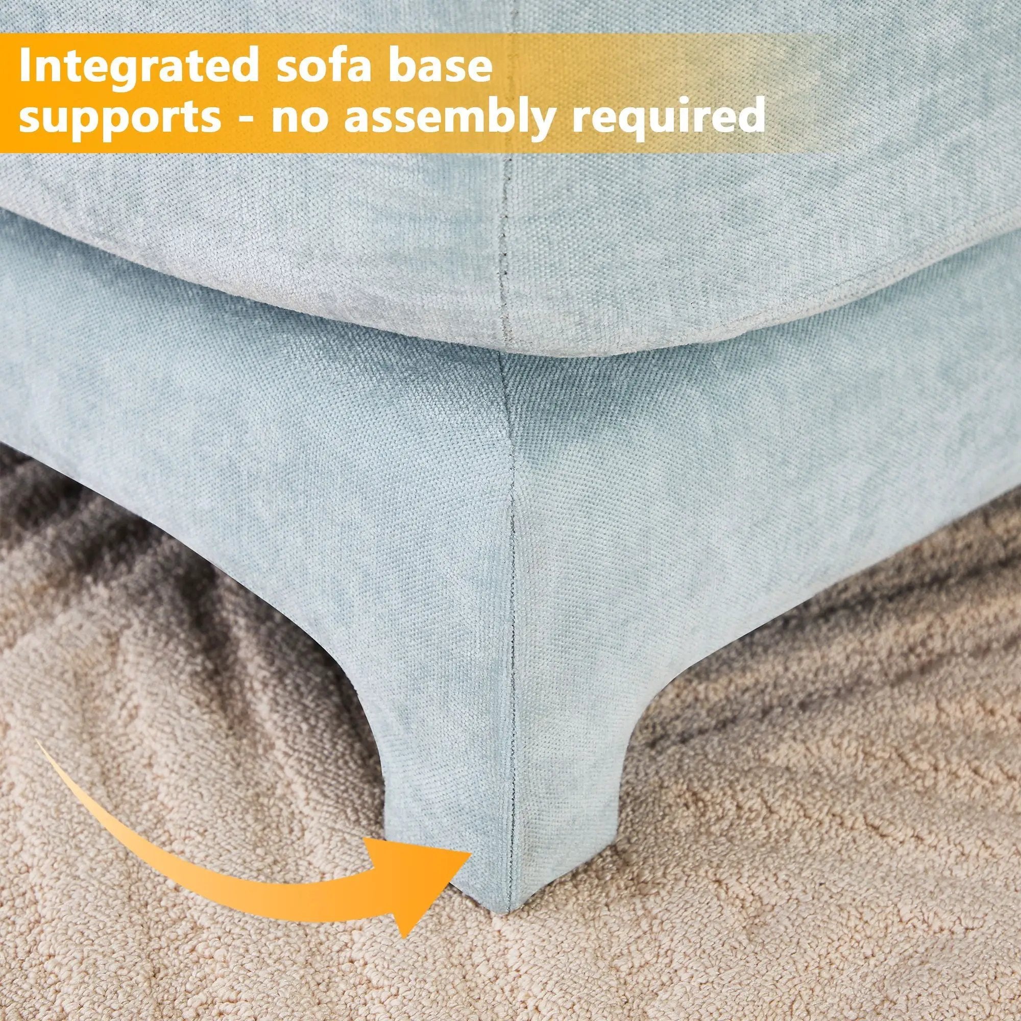 Stylish Sofa With Ottoman And Lumbar Pillows, Ergonomic Design by HouseOfZazla