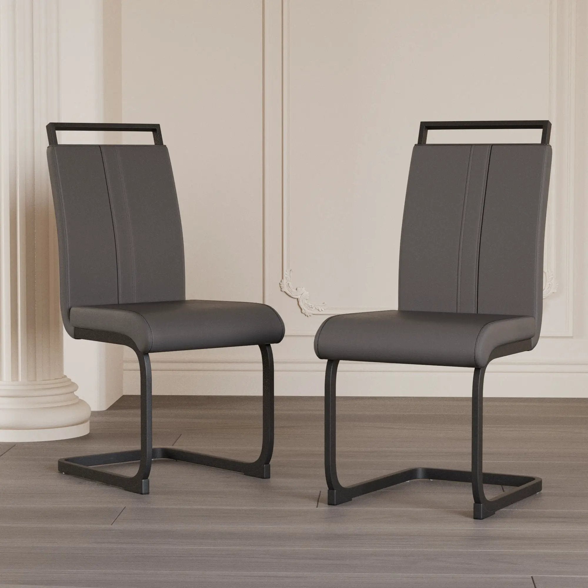 Modern Dining Chairs With High Back Upholstered Design Metal Legs by Unique Piece Furniture