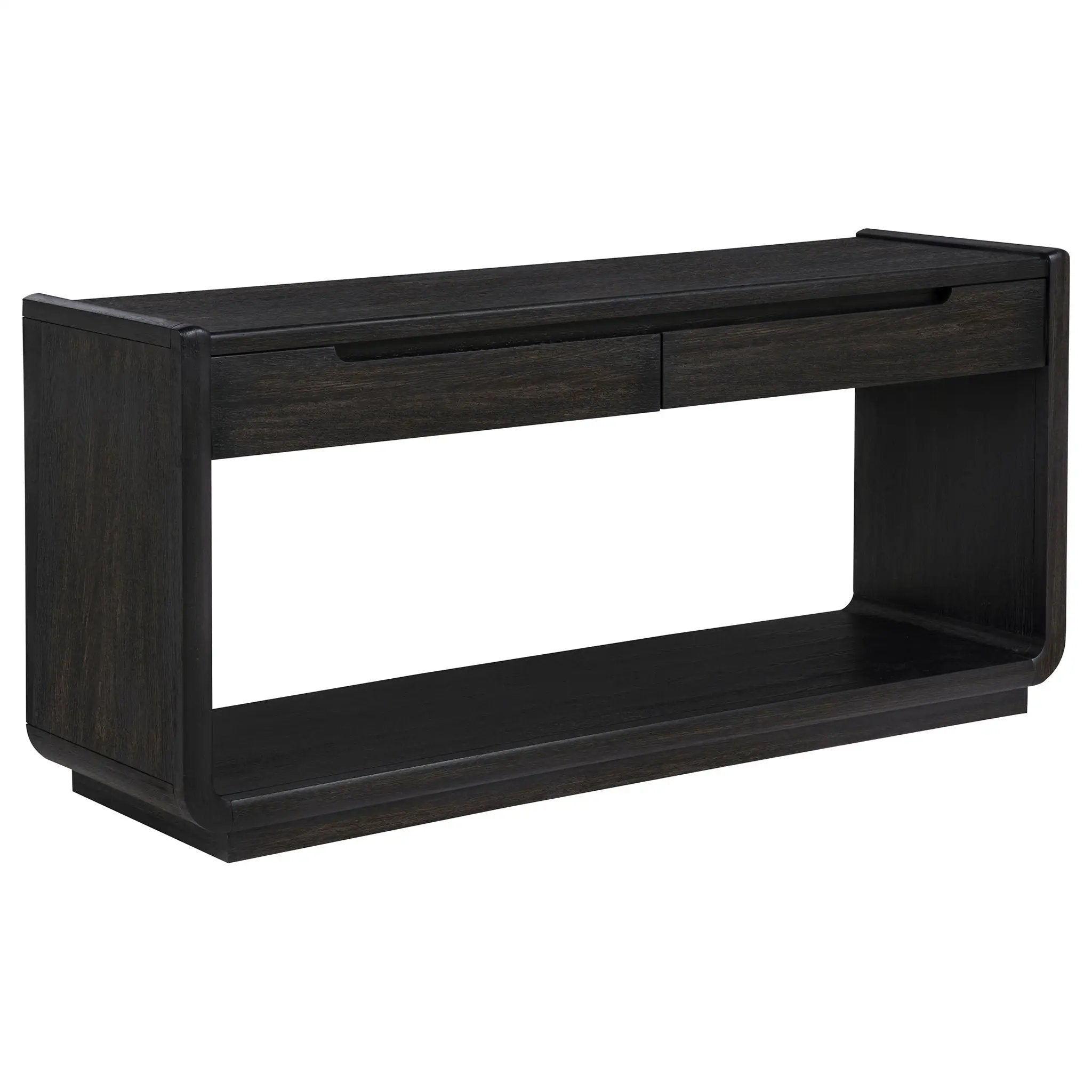Leandro 2-drawer Entryway Sofa Console Table Burnished Black by Unique Piece Furniture