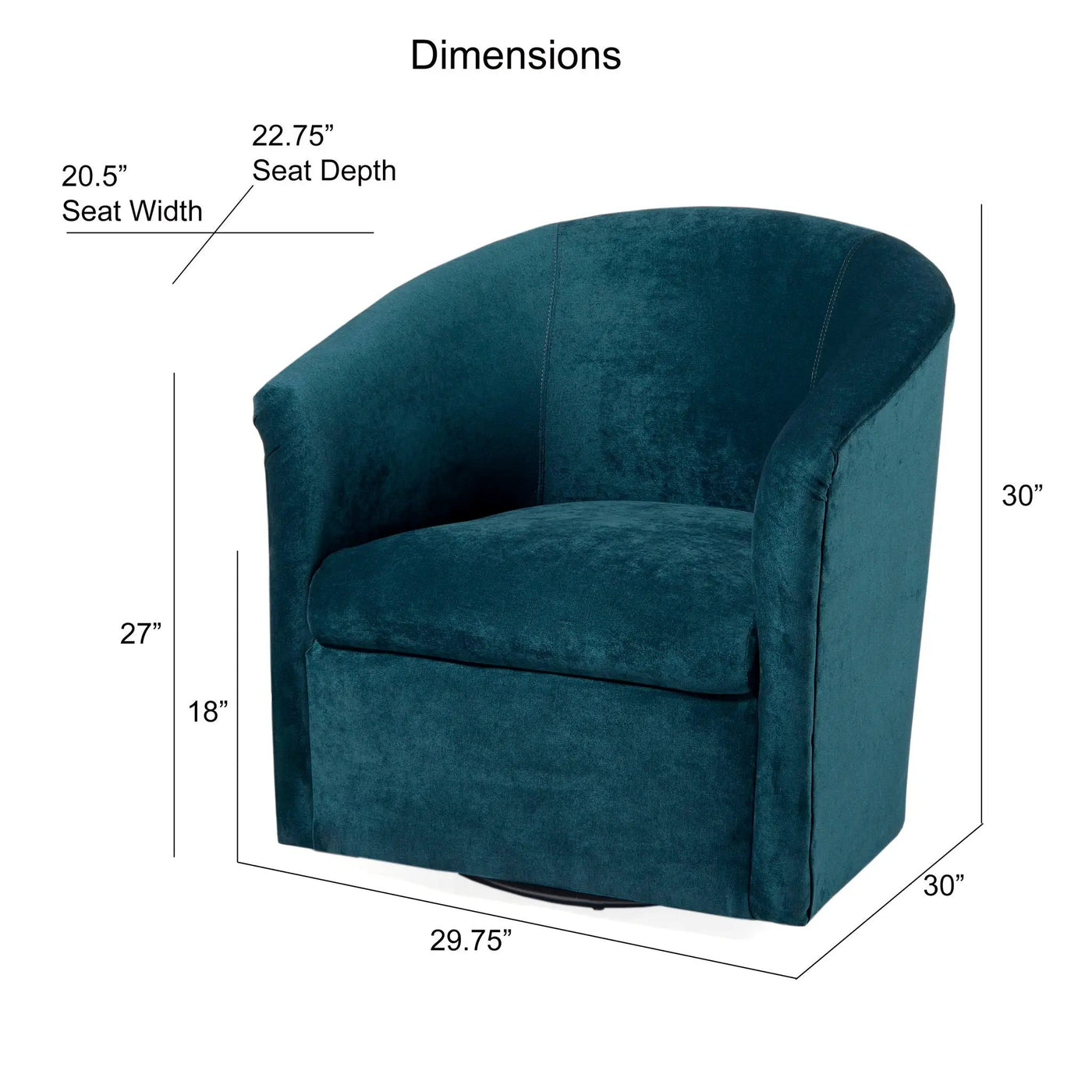 Eden - Swivel Chair With Upholstery And Hardwood Frame by HouseOfZazla