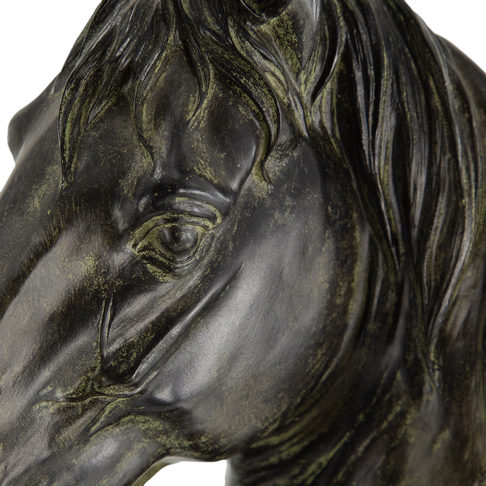 13x5.7x15.8 Equine Sculpture On Base by HouseOfZazla