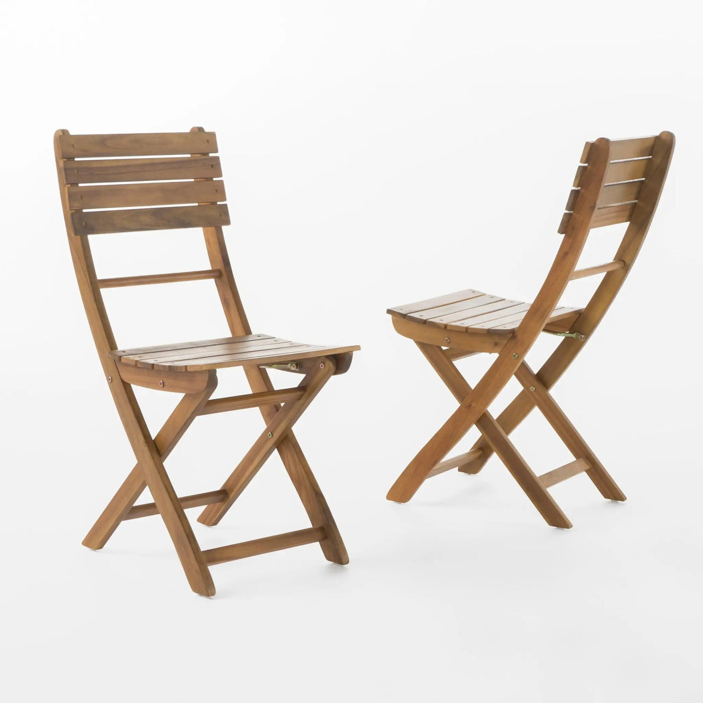 Outdoor Foldable Wood Dining Chair With Slat Design (Set of 2) by HouseOfZazla