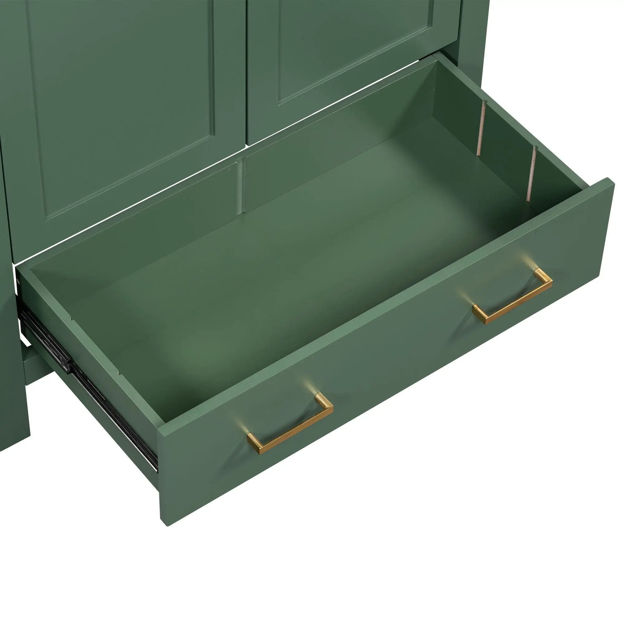 Bathroom Vanity With Single Sink, Combo Cabinet Undermount Sink, Bathroom Storage Cabinet With 2 Doors And A Drawer, Soft Closing, Multifunctional Storage, Solid Wood Frame by HouseOfZazla