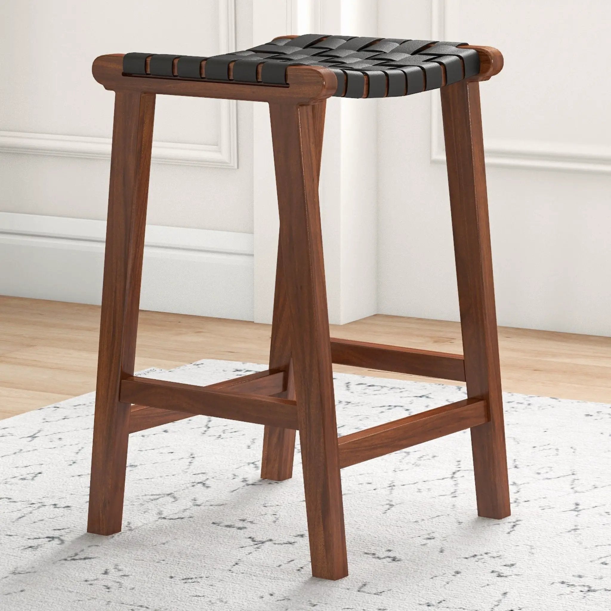 James - Mid-Century Modern Genuine Counter Stool by HouseOfZazla