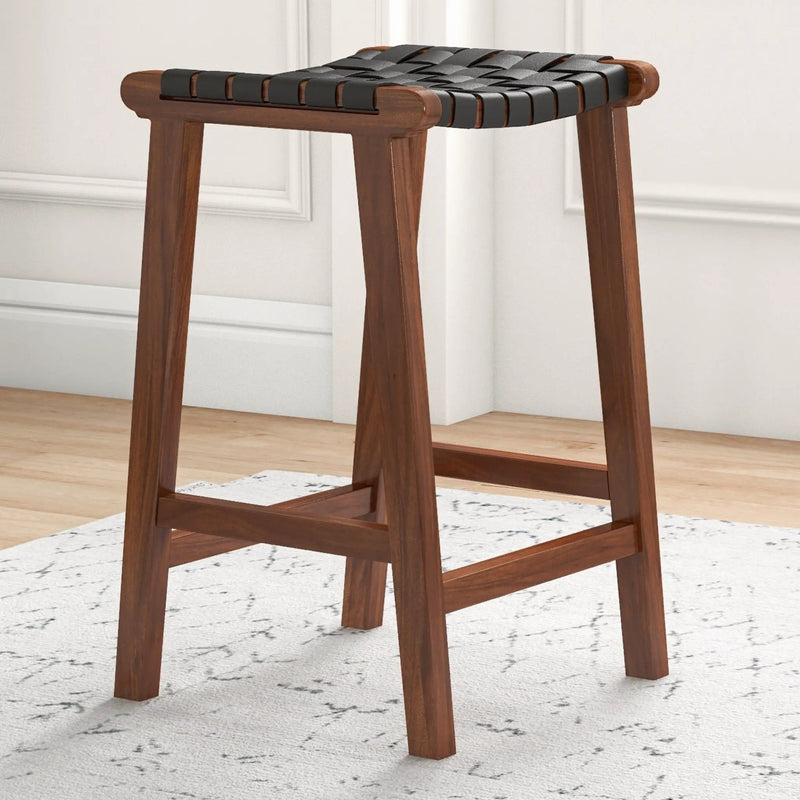 James - Mid-Century Modern Genuine Counter Stool by HouseOfZazla