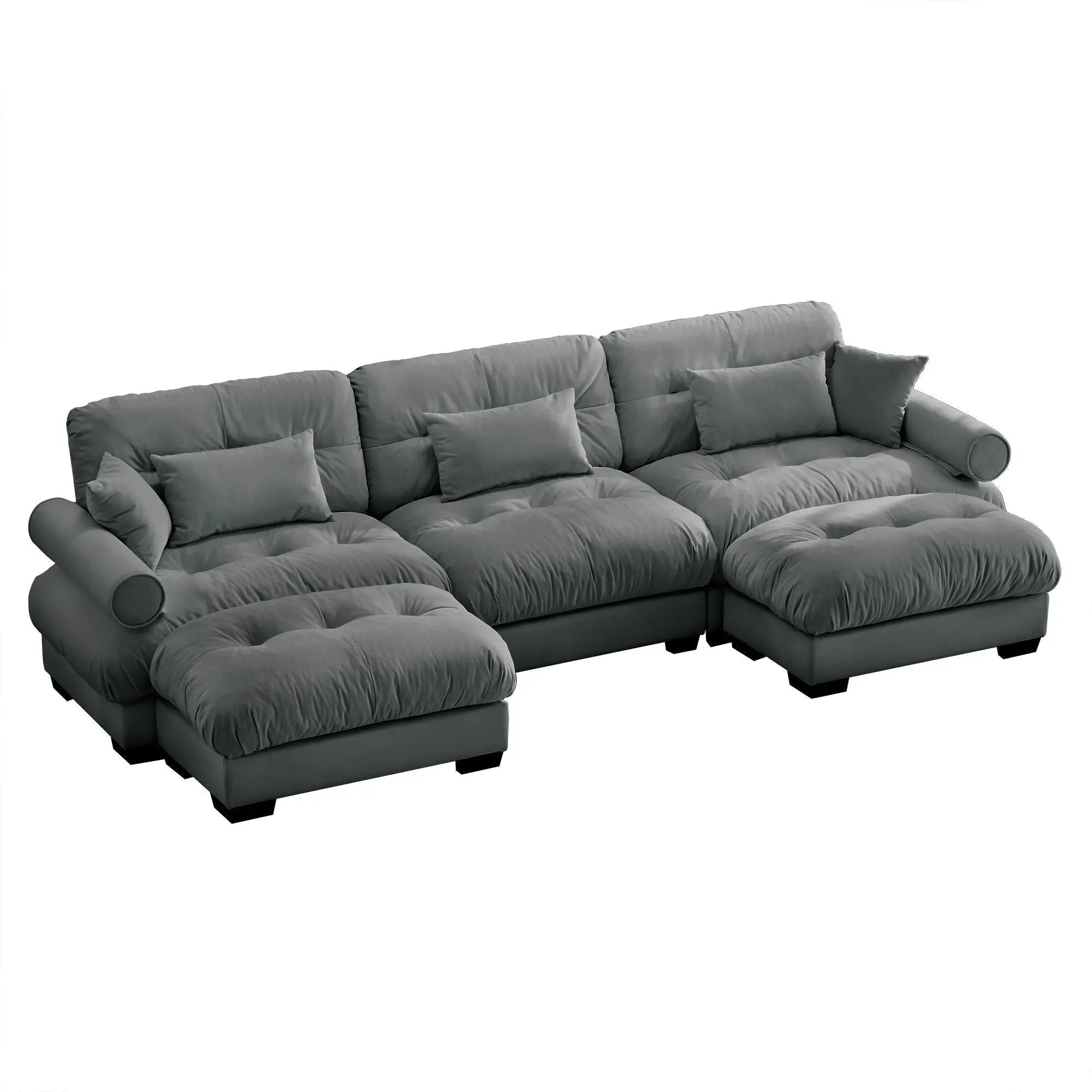 Super Comfort Oversized Modular Sectional Sofa With Movable Ottoman by Unique Piece Furniture