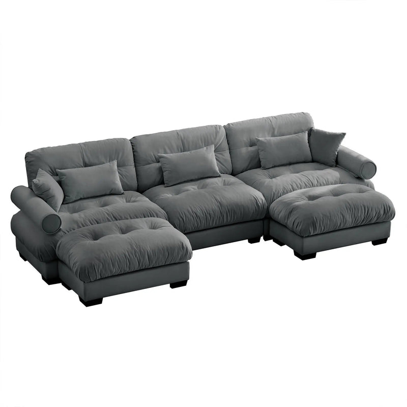 Super Comfort Oversized Modular Sectional Sofa With Movable Ottoman by Unique Piece Furniture