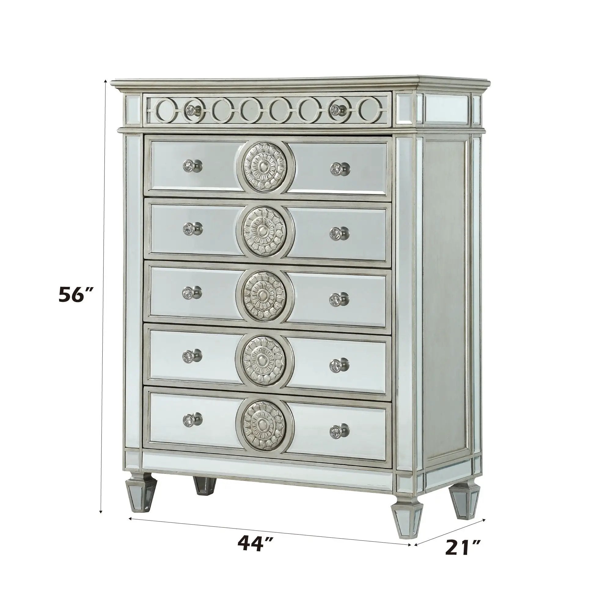 Varian - Mirrored Chest - Silver by Unique Piece Furniture
