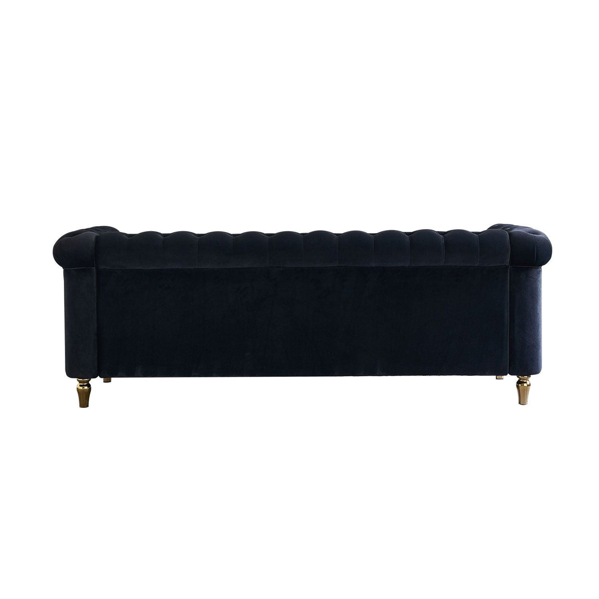 Chesterfield Fabric Stationary Sofa with Tufted Design - Black, Beige, or Pink, photo 9 of 12