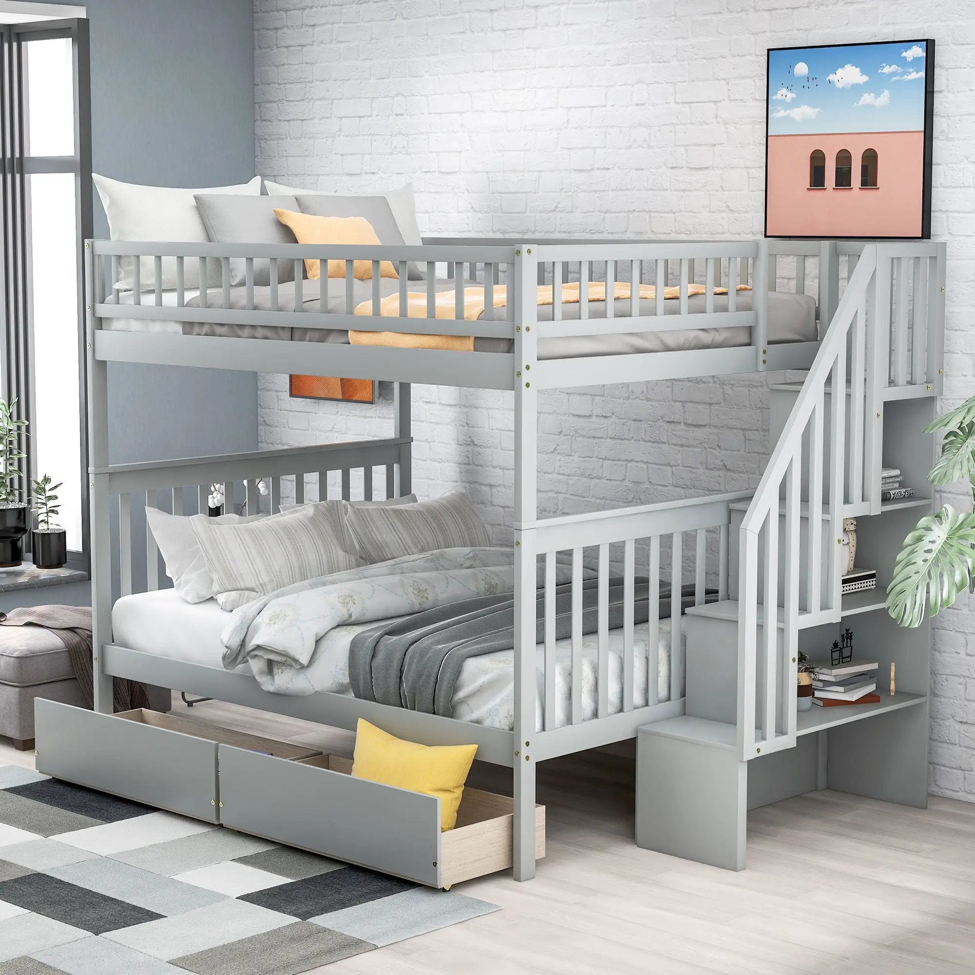 Bunk Bed With Staircase by HouseOfZazla