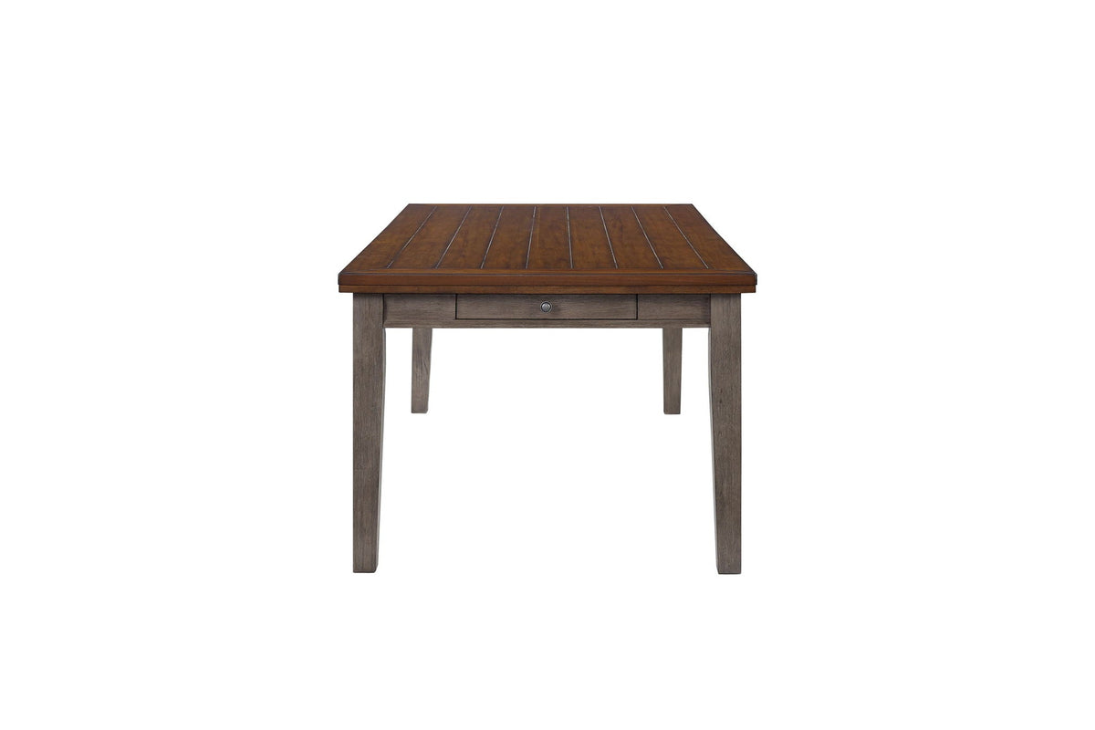 2 Tone 6 Drawer Dining Table with Ample Storage - Gray, photo 5 of 6