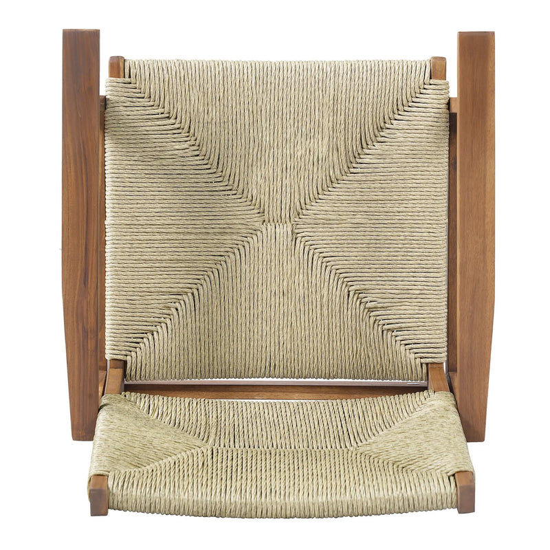 Durable Outdoor Dining Chair with Acacia Wood Frame and Wicker Seat by HouseOfZazla