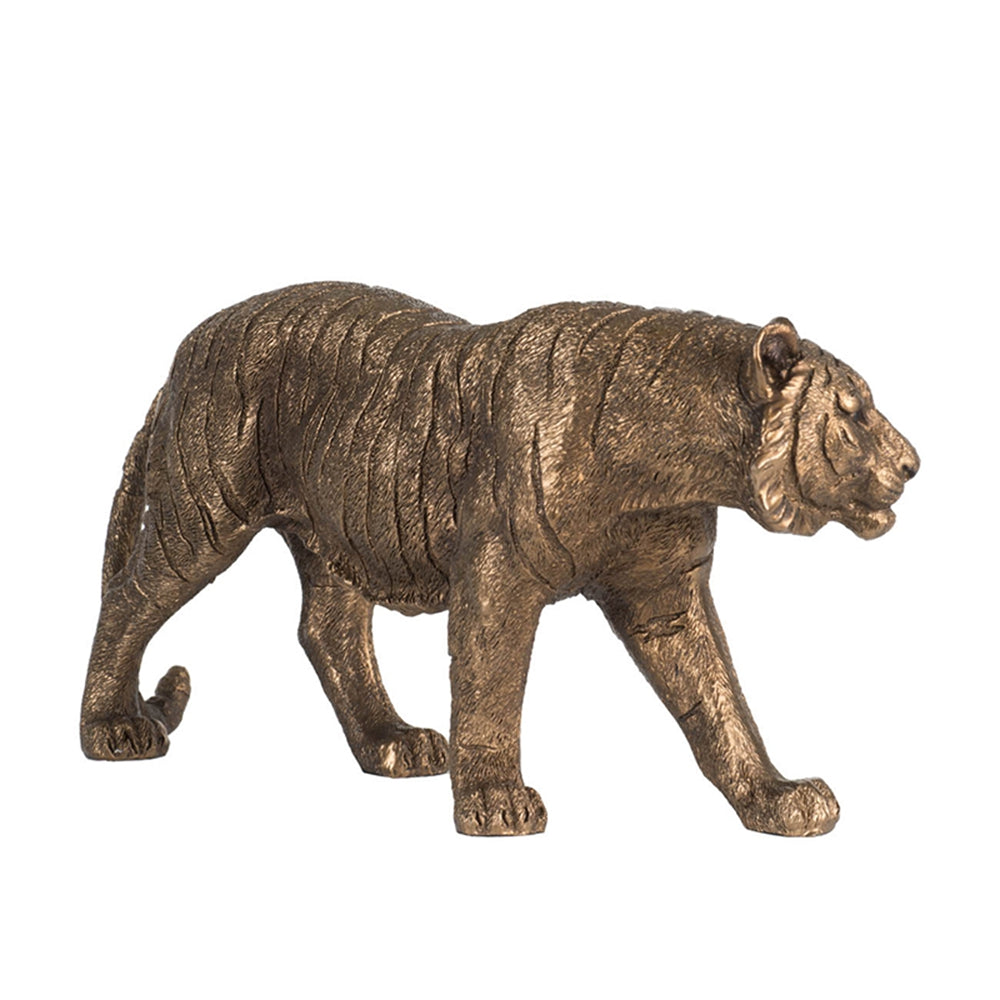 11.5" Tiger Statue Decor with Gleaming Coppery Finish, photo 5 of 9