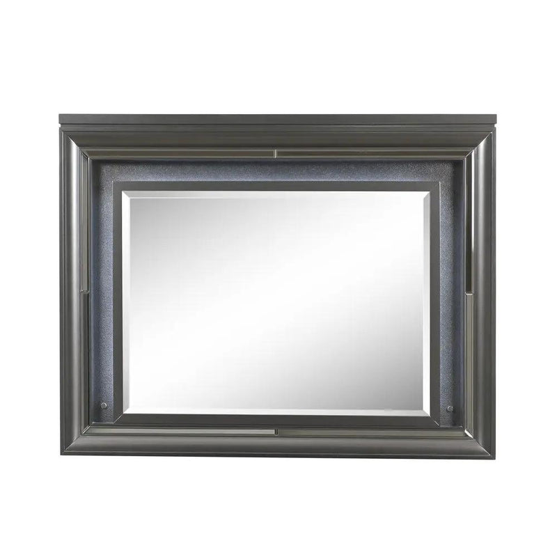 Sawyer - Mirror With LED - Metallic Gray by Unique Piece Furniture