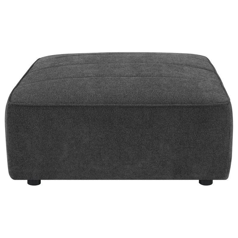 Sunny Square Upholstered Ottoman Dark Charcoal by Unique Piece Furniture