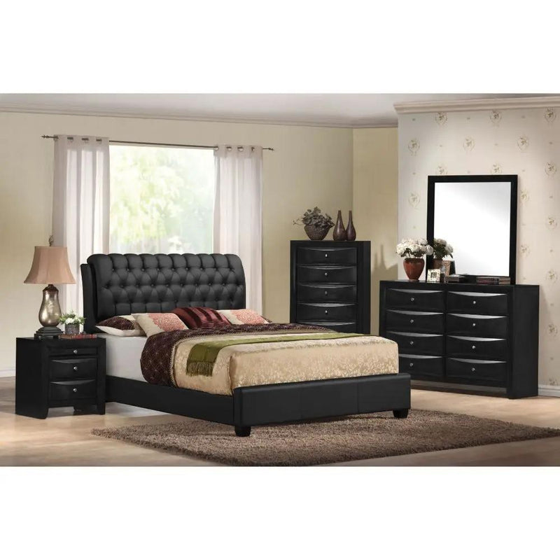 Ireland II - Bed (Button Tufted) by Unique Piece Furniture