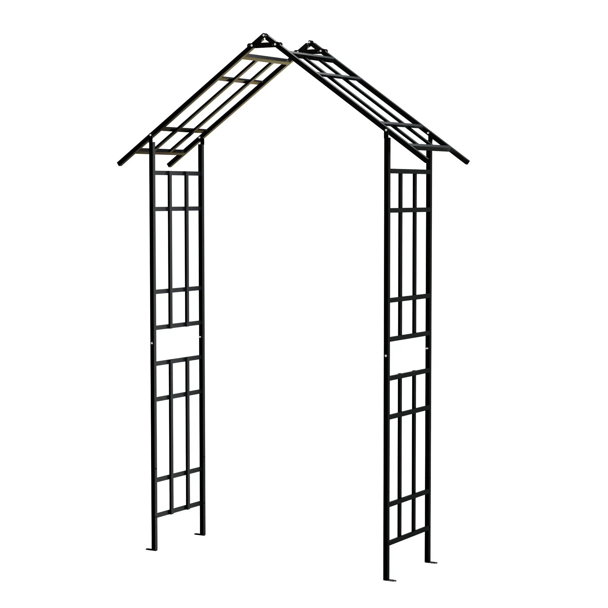 Metal Garden Arch with Adjustable Width for Climbing Plants by HouseOfZazla