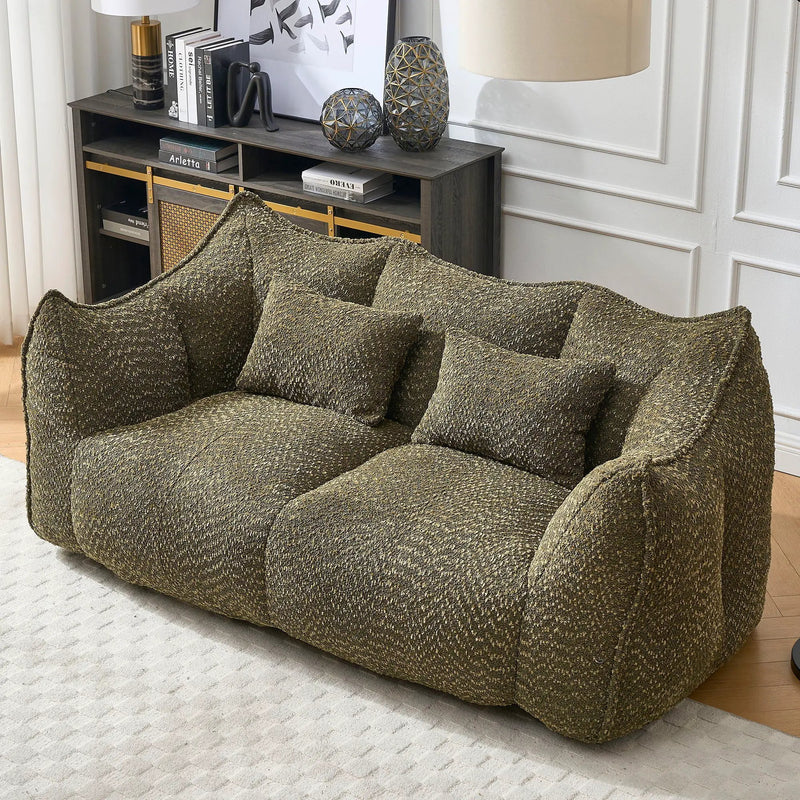 Comfortable Dual Beanbag Chair With High Resilience Foam Core For 2 People by HouseOfZazla