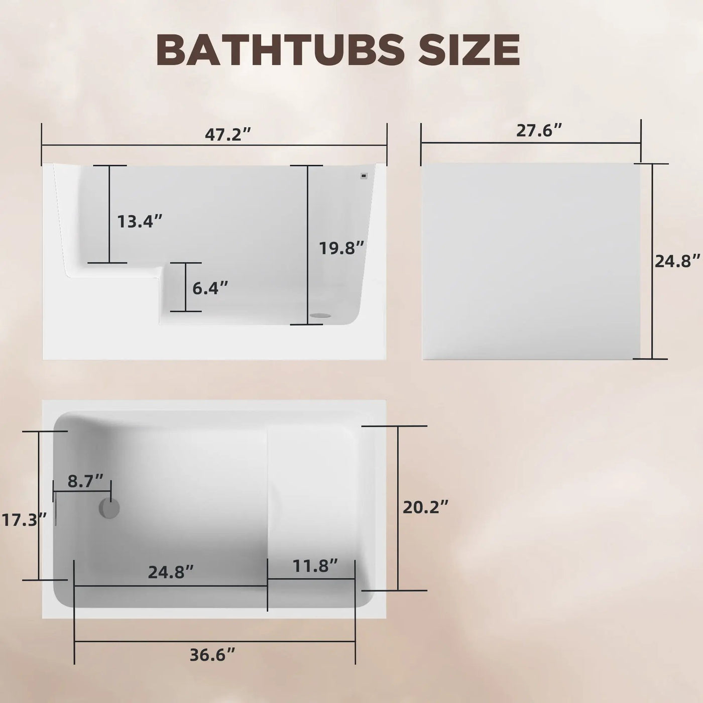 Gloss Freestanding Bathtub With Built In Seat by HouseOfZazla
