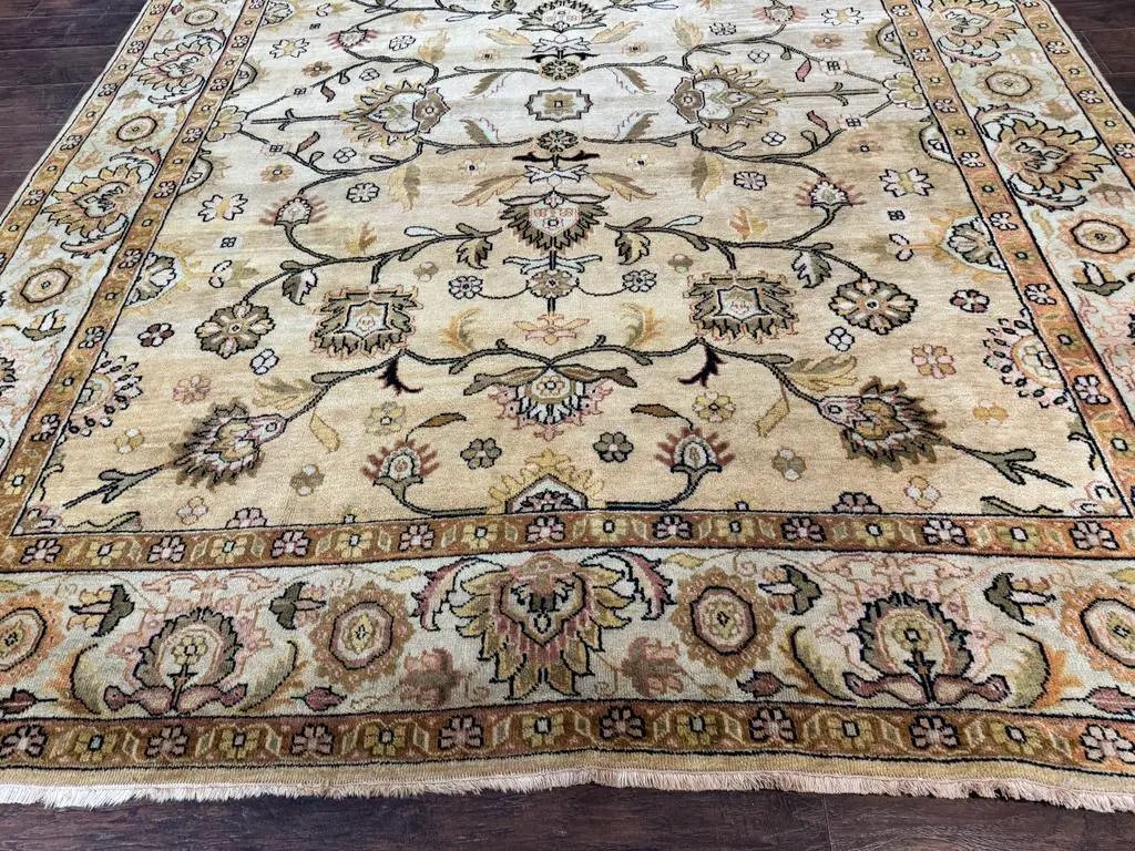 Turkish Oushak Rug 8x10, Vintage Wool Carpet by Jewel Rugs