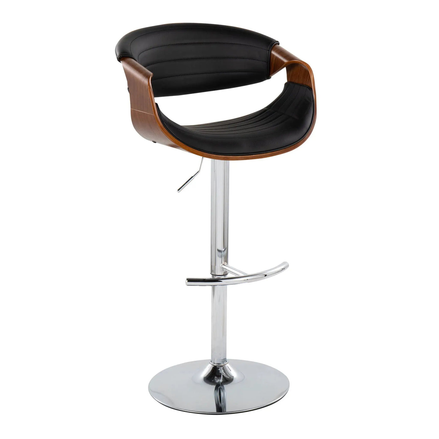 Symphony - Mid Century Modern Adjustable Barstool & Swivel With Rounded T Footrest (Set of 2) by HouseOfZazla