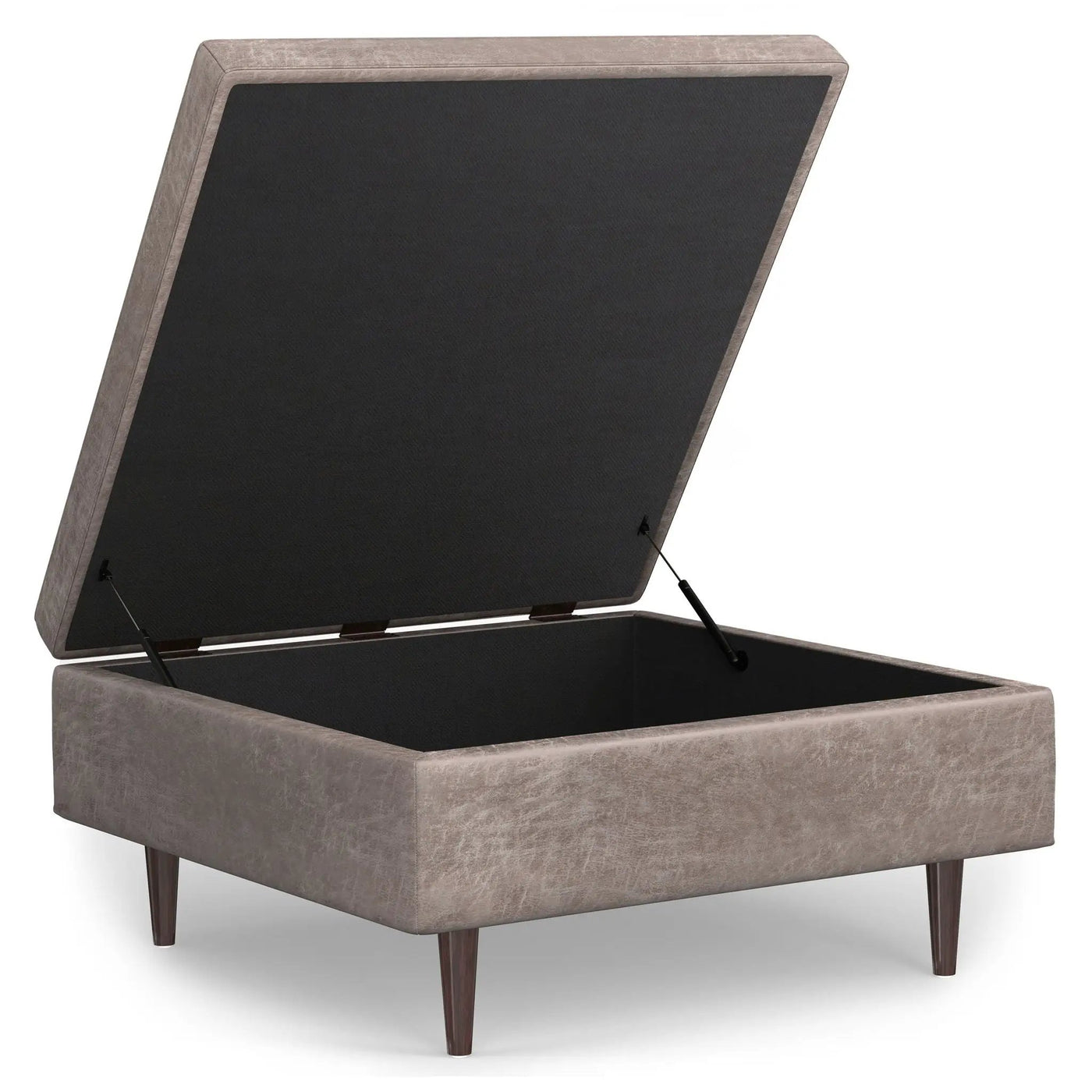 Shay - Large Square Coffee Table Storage Ottoman Mid-Century Style by Unique Piece Furniture