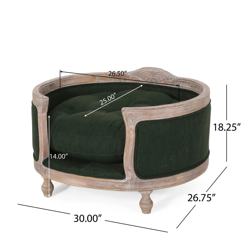 Upholstered Pet Bed, Fabric Dog Bed by HouseOfZazla