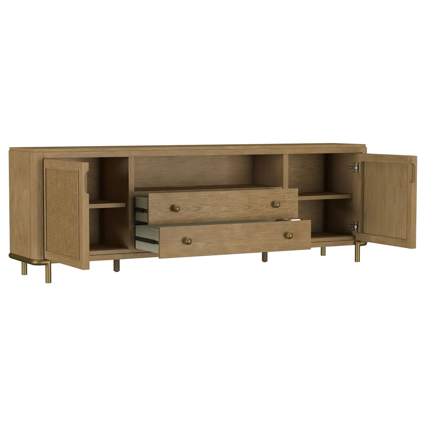 Benson - 2 Door TV Stand With Dual Drawers by HouseOfZazla