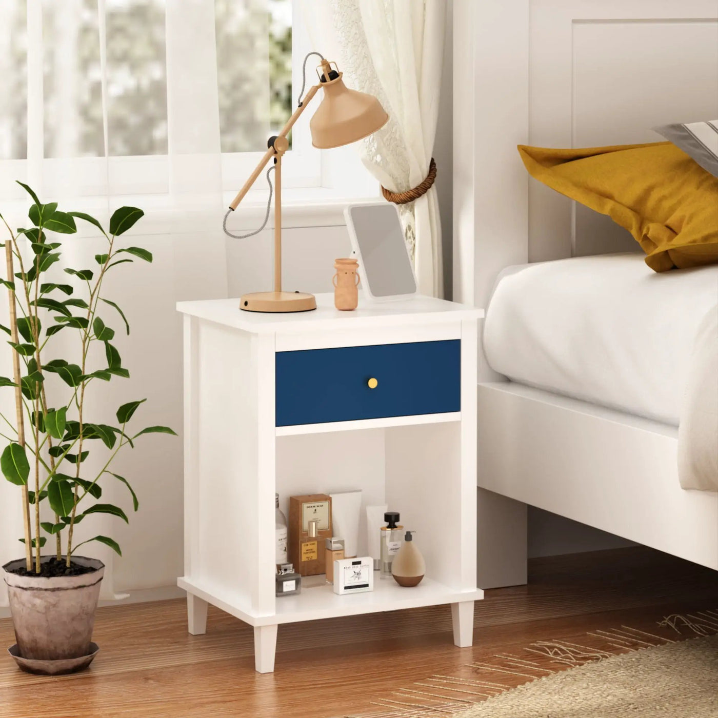 Nightstand With 1 Drawer 1 Shelf by HouseOfZazla
