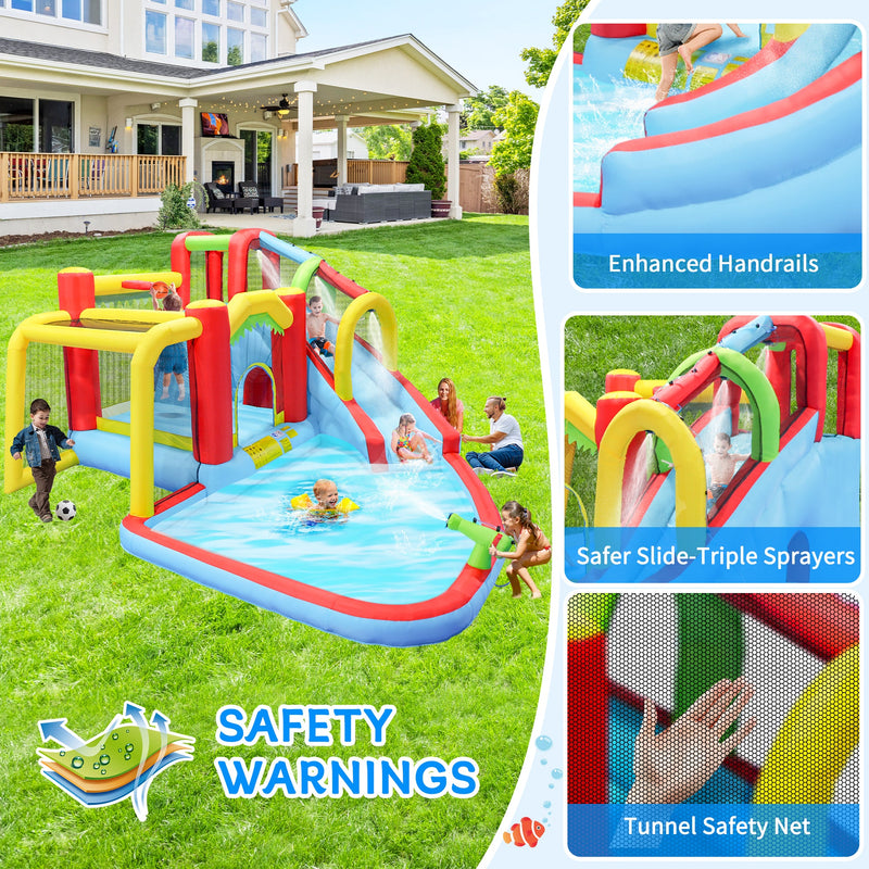 7-in-1 Inflatable Slide Water Park and Garden Bouncer by HouseOfZazla