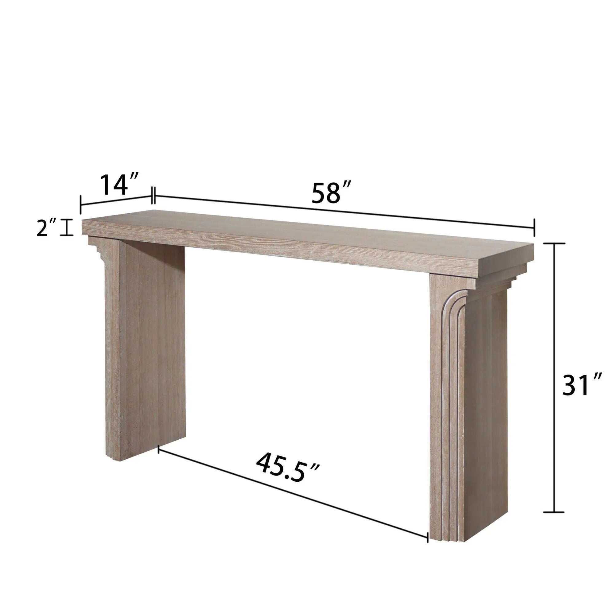 Console Table With Decorative Molding by Unique Piece Furniture