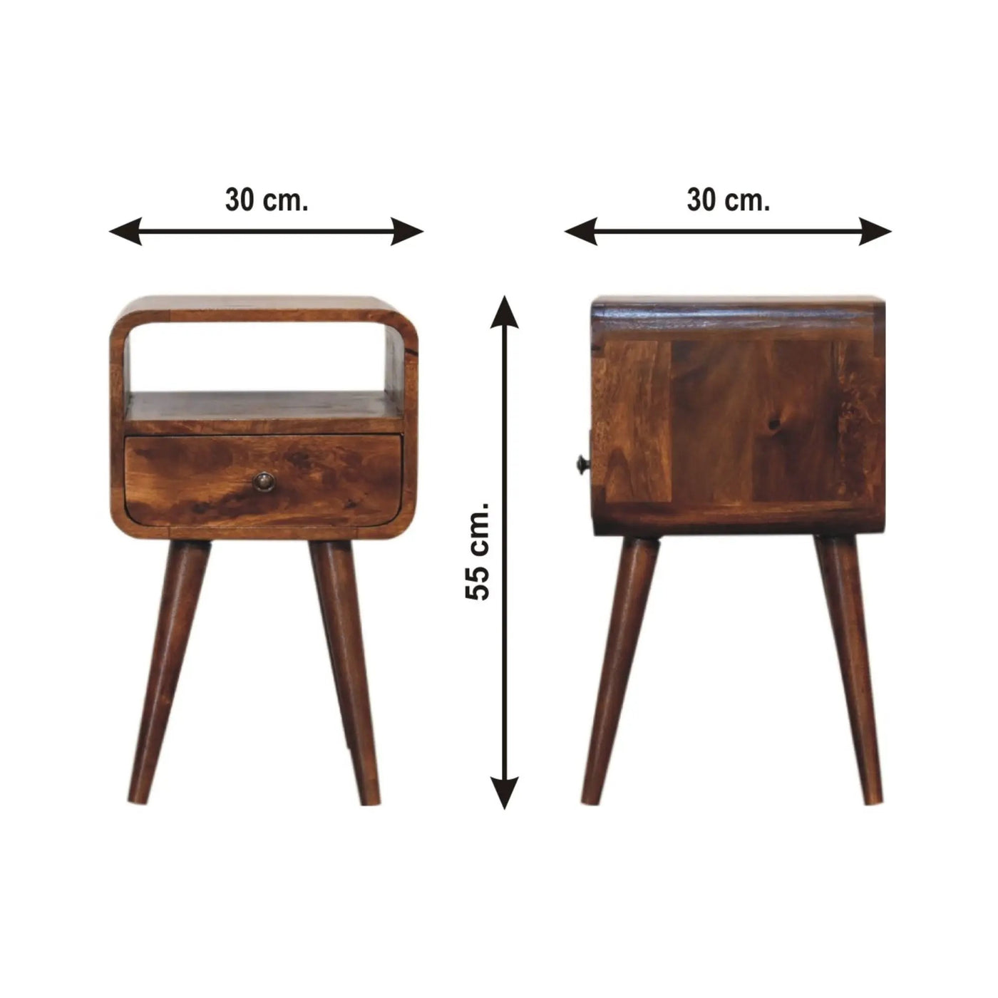 Mini Open Bedside Nightstand by Unique Piece Furniture