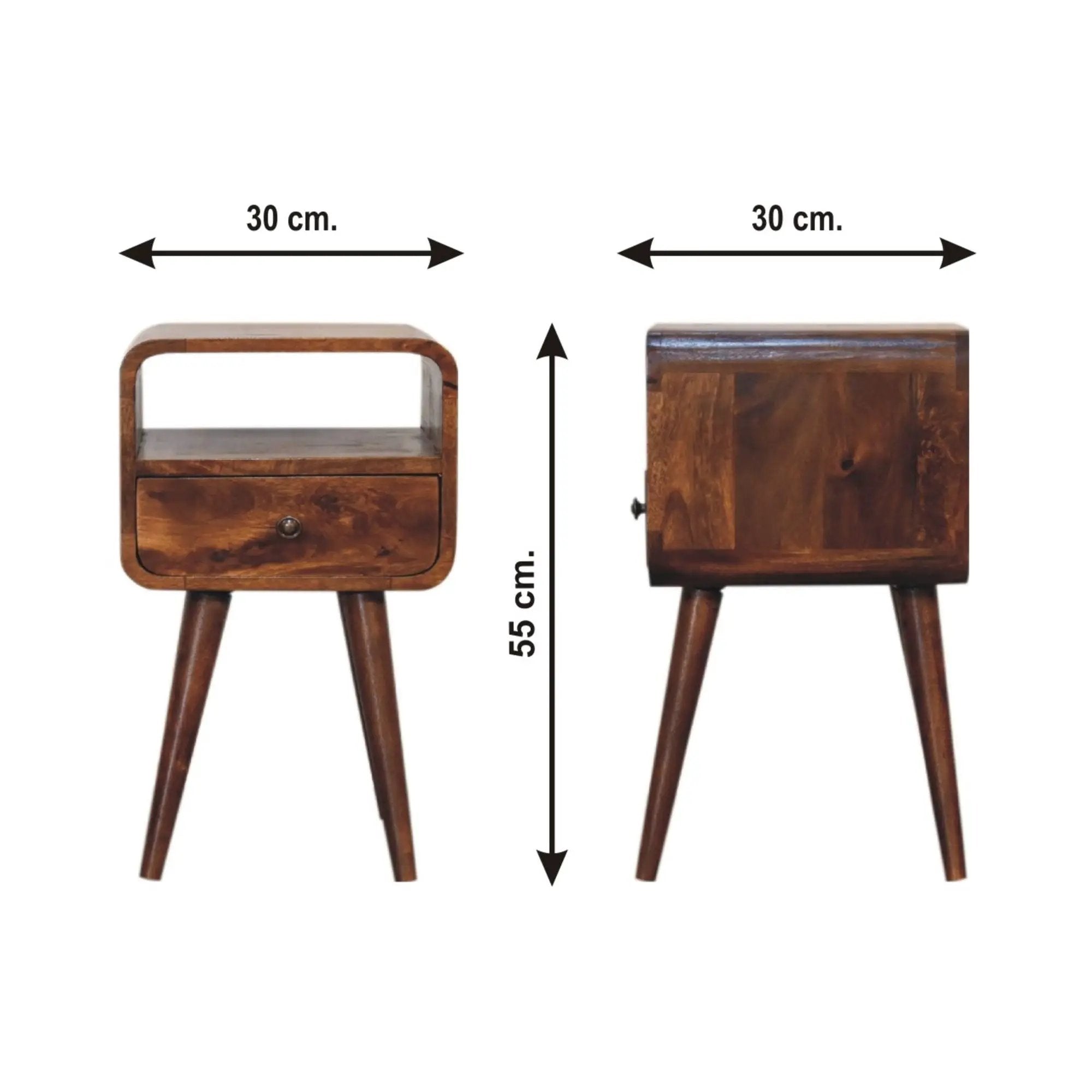 Mini Open Bedside Nightstand by HouseOfZazla