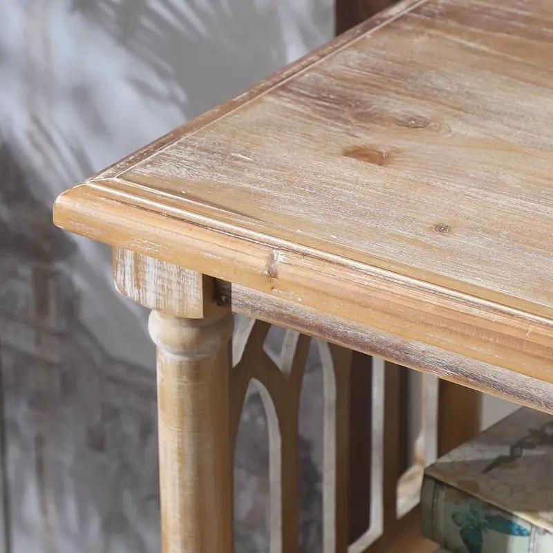 Rustic 3-Tier Console Table with Gothic-Inspired Details by HouseOfZazla