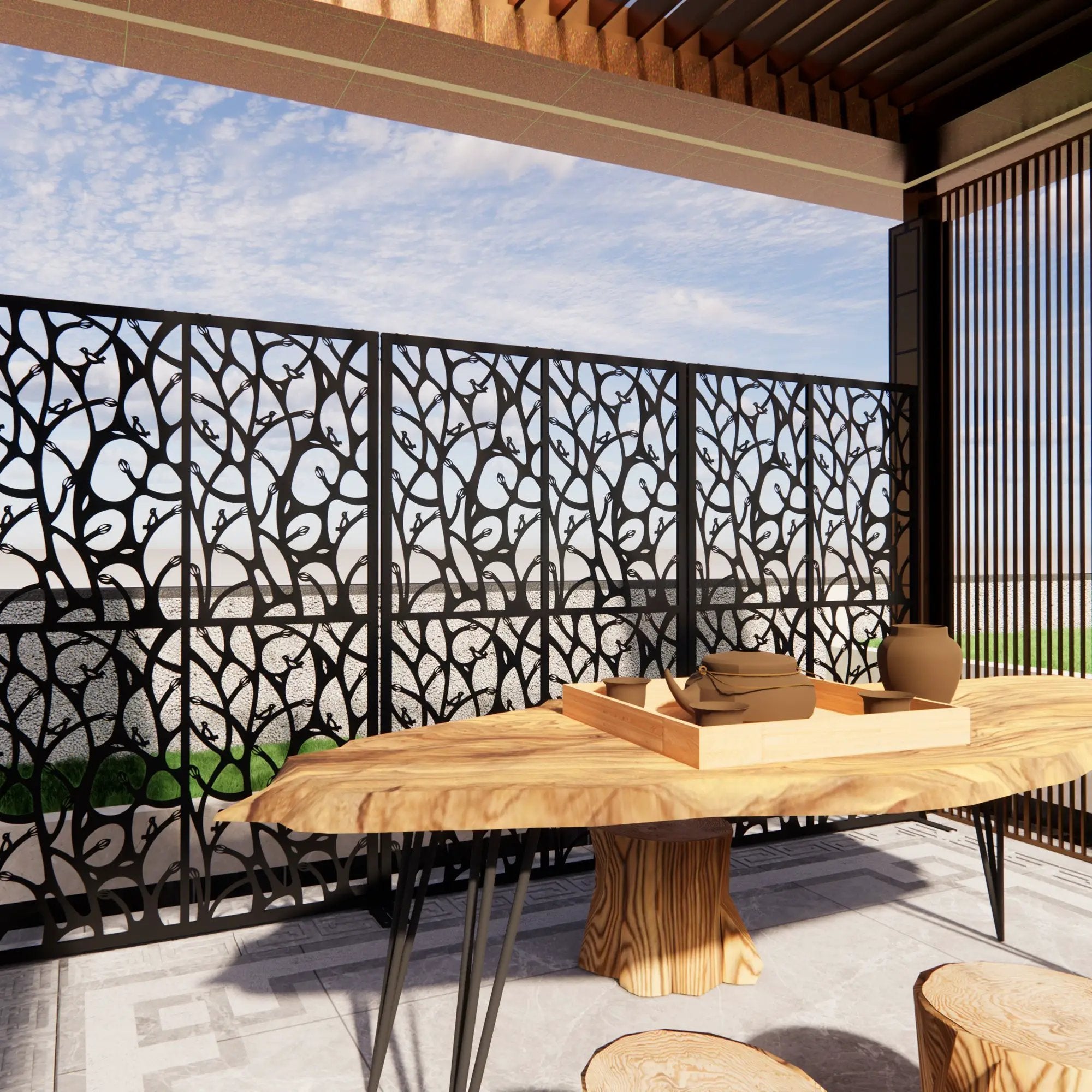 Metal Privacy Screens by HouseOfZazla