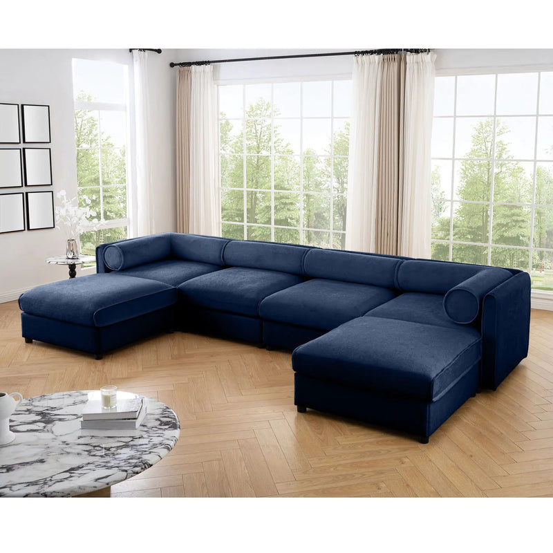 Contemporary Elegant Sofa With Storage And Ottoman by Unique Piece Furniture