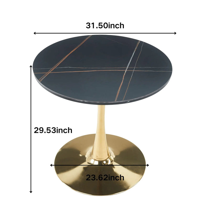 Mid-Century Tulip Table With Round Top, Pedestal Base by Unique Piece Furniture