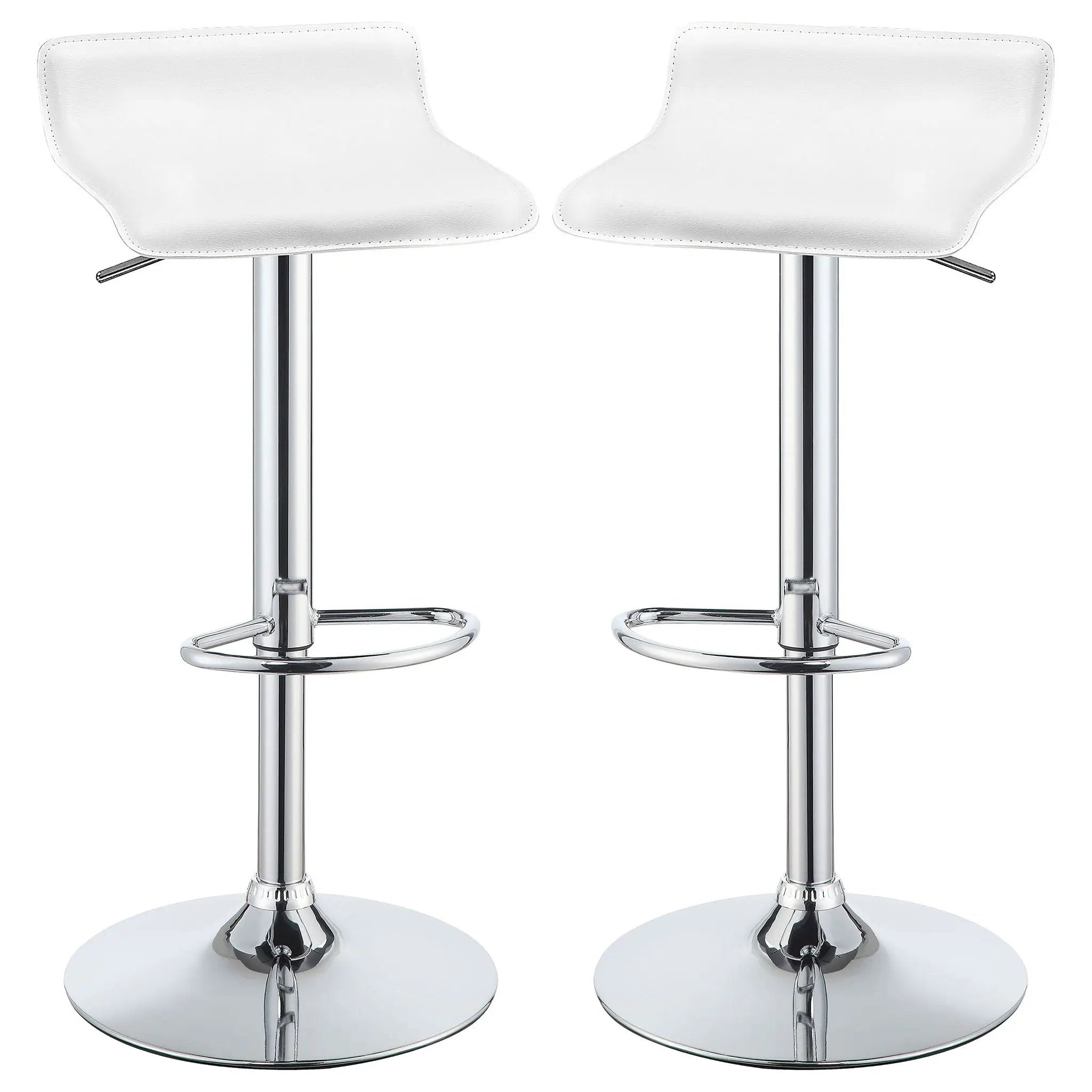 Bidwell - Adjustable Bar Stool (Set of 2) - White by HouseOfZazla