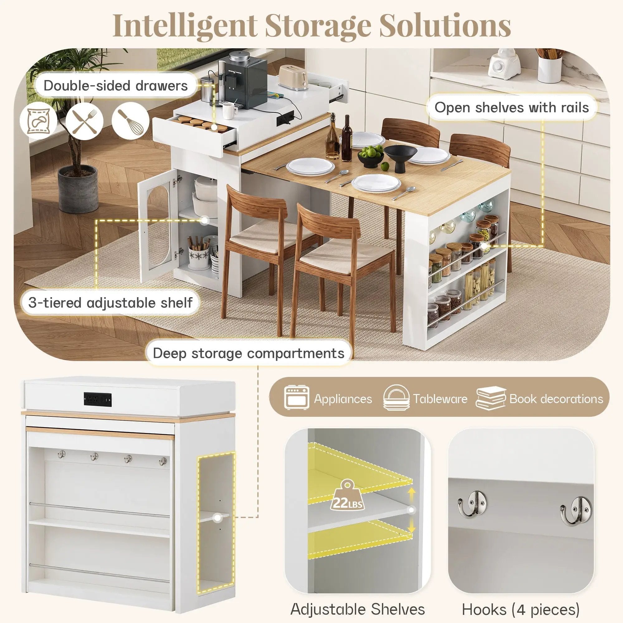 Extendable Dining Table With Folding Top