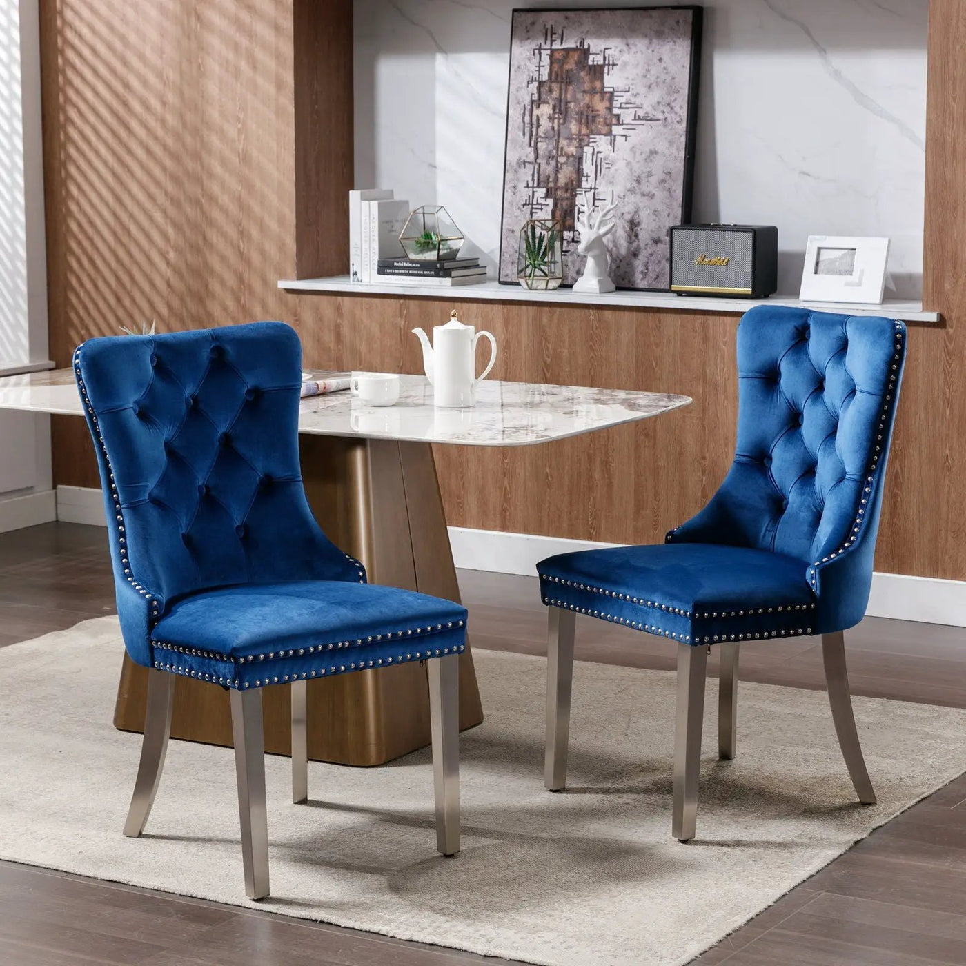Nikki - Contemporary Upholstered Dining Chair (Set of 2) by HouseOfZazla