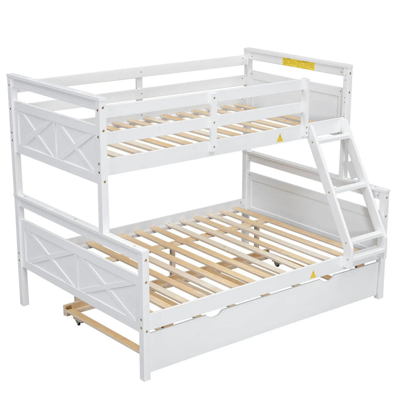 Bunk Bed With Ladder And Safety Guardrail by Unique Piece Furniture
