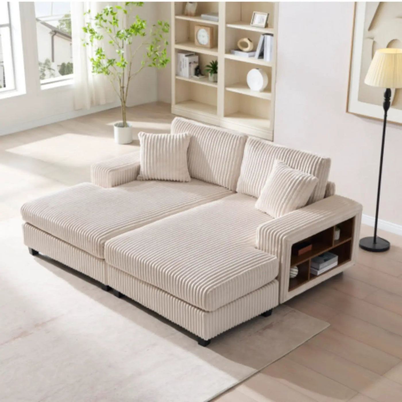 Convertible Sectional Sofa, Sleeper Oversized Living Room Lounge by HouseOfZazla