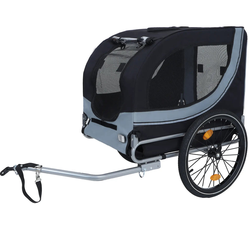 Large Folding Bike Trailer for Dogs – 66LB Capacity All-Terrain Pet Carrier by HouseOfZazla