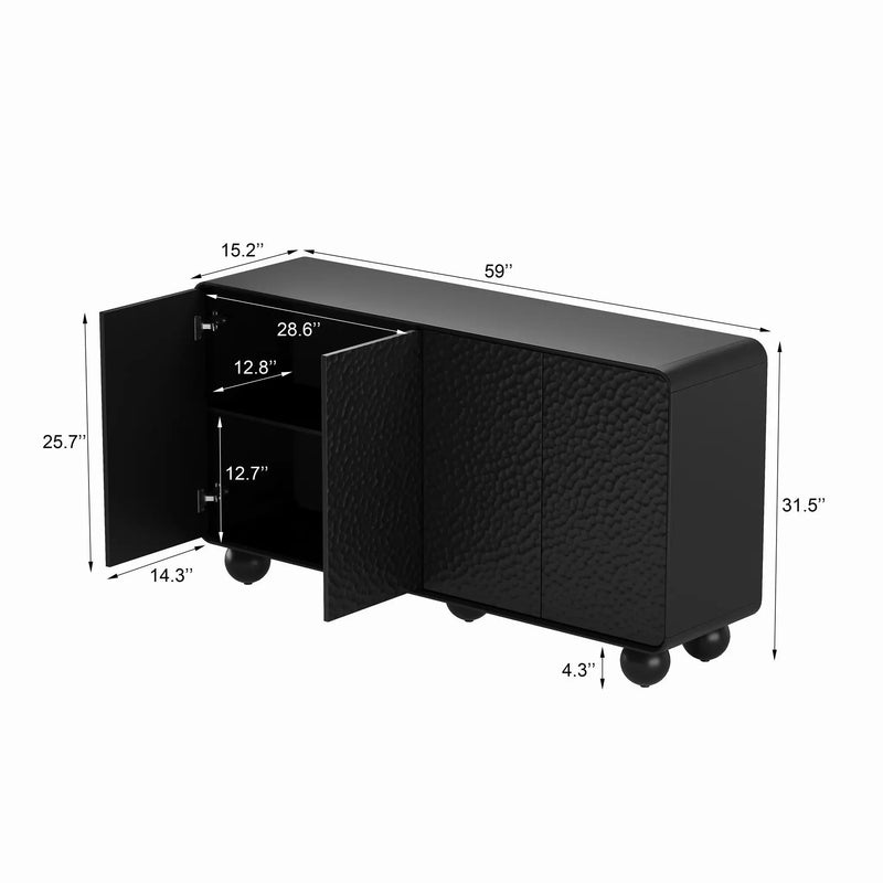 59'' Sideboard Buffet Cabinet with Storage by HouseOfZazla