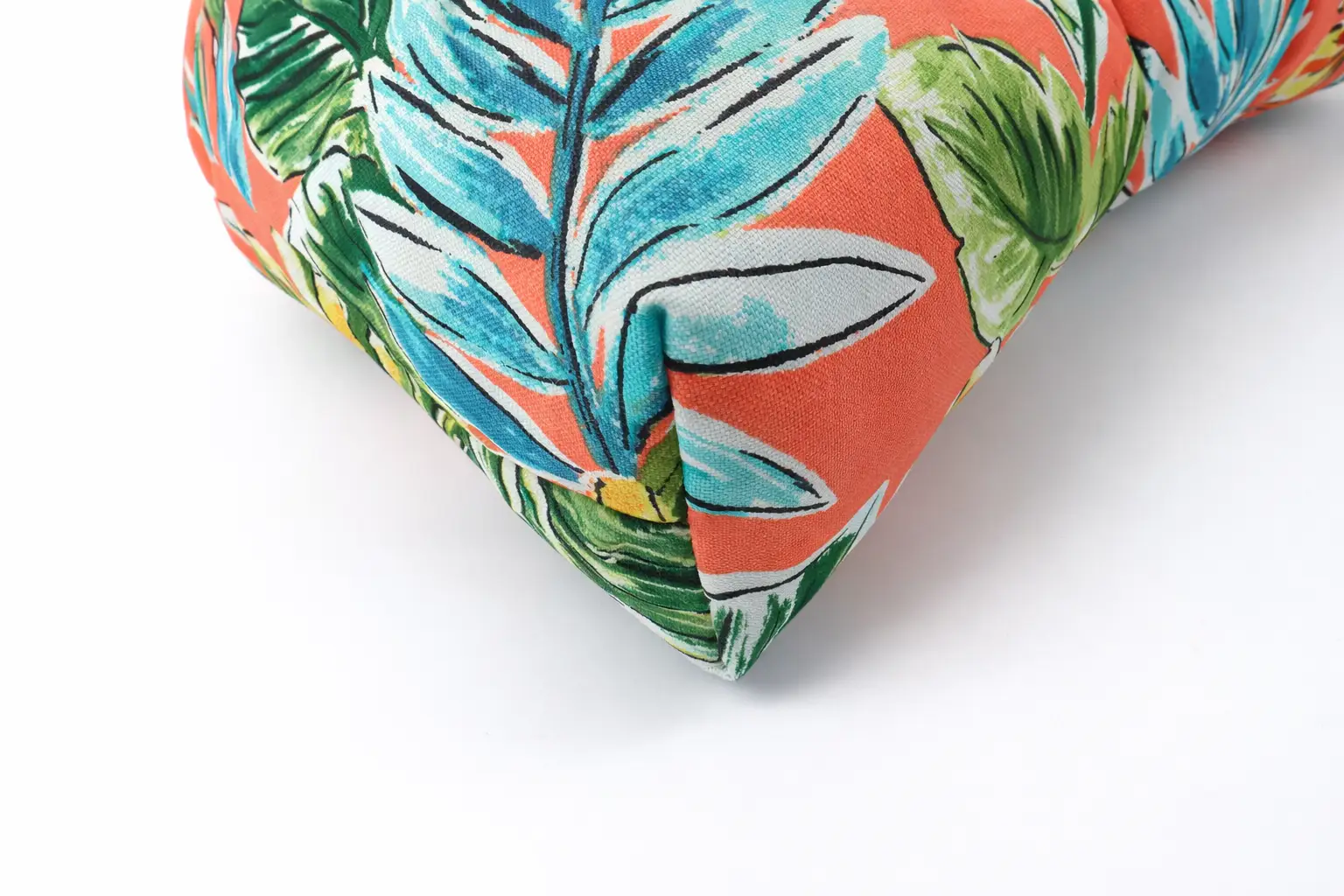 Outdoor Chair Cushions Set of 2, 19 x 19 x 4 Inch Tufted Seat Cushions with Ties by HouseOfZazla