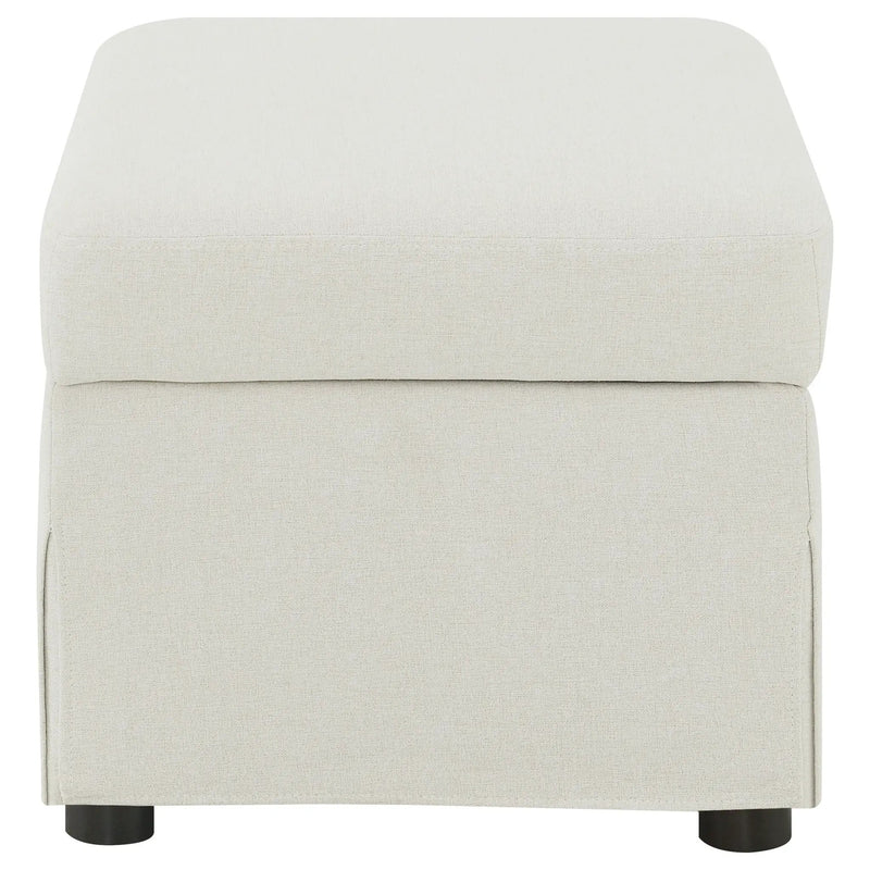 Winter Upholstered Hydraulic Lift Top Storage Ottoman Beige by Unique Piece Furniture